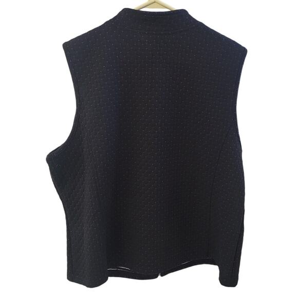 Allison Daley Black with Silver Sparkle Sleeveless Vest - XL - Picture 2 of 9